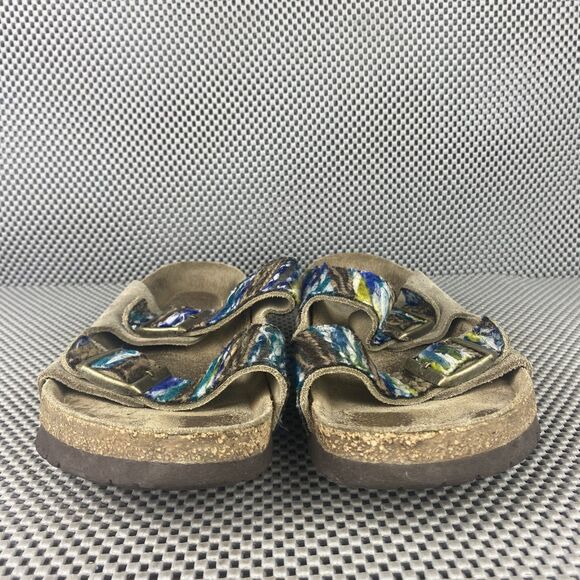 Birkenstock Arizona Woven Yarn Bohemian Sandals 42 Taupe Slide Made in Germany main image 7